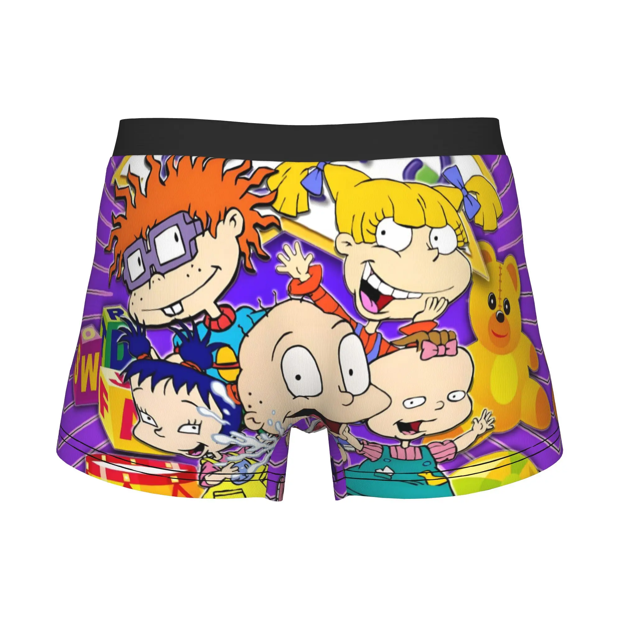 Male Fashion R-Rugrats Character Underwear Cartoon Boxer Briefs Breathable Shorts Panties Underpants