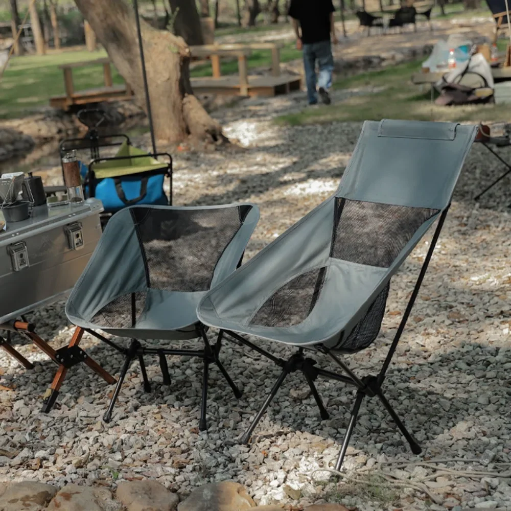 Ultralight Folding Outdoor Chair Travel Folding Chair Beach Picnic Moon Chair Foldable Camping Chairs Lightweight Camping Tool image 4
