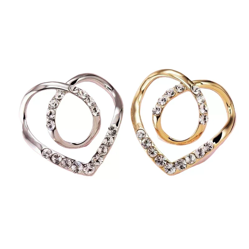 تي شيرت القلب وشاح دبابيس كريستال وشاح حريري مشبك بروش شال مشبك حلقي الأوشحة السحابة معقود زر دبوس الملحقات