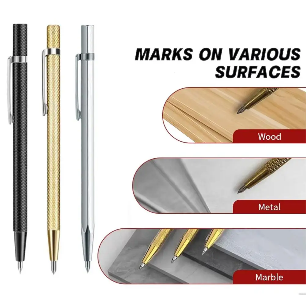 Carbide Scriber Pen For Ceramic Metal Wood Cutting Marker Glass Tile Cutting Woodworking Tool Accessories ﻿