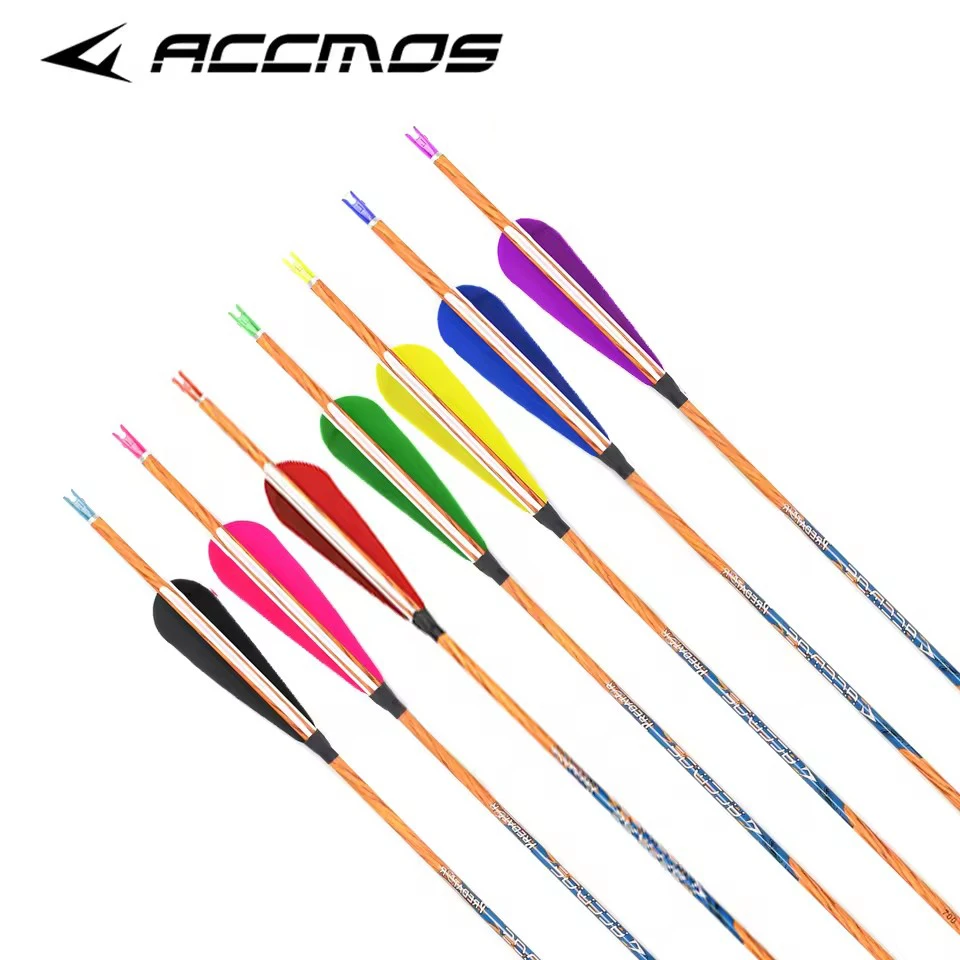 12 قطعة ACCMOS ID4.2mm السهم العمود الفقري 600 700 800 الخشب الجلد الكربون رمح تركيا ريشة الرماية الصيد الرماية قوس منحني/مجمع