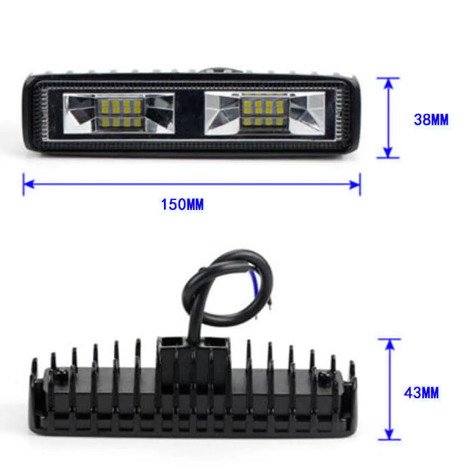 Professional Fog Light 48W 12V 16LED Car Work Bar Spot Beam Driving Lamp For SUV Off-Road Latest   Professional