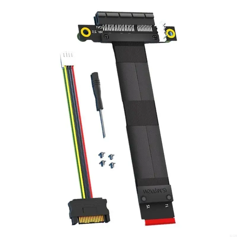 

H37B 180/90 Degree PCIE 4X To M.2 M Key 2230 2242 2260 2280 Risers Card Cable M.2 Key PCIE Extension Cable Extender Replace