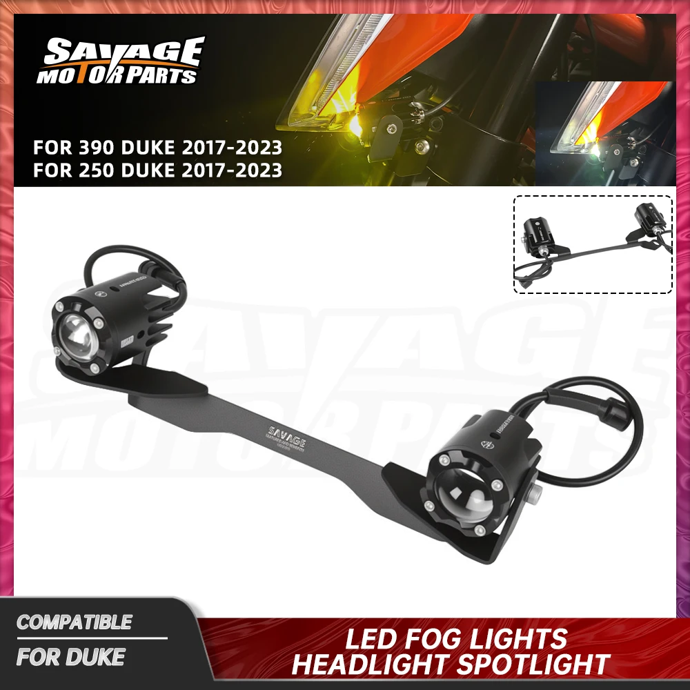 Motorcycle Headlight Fog Lights For 390 Duke 290 DUKE 2017-2023 Front Led Auxiliary Driving Light Spotlight Headlamp Fog Lamps