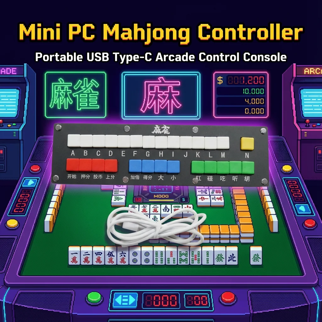ミニPC麻雀コントローラー USB Type-C ポータブル ミニPC麻雀コントローラー USB Type-C ポータブル