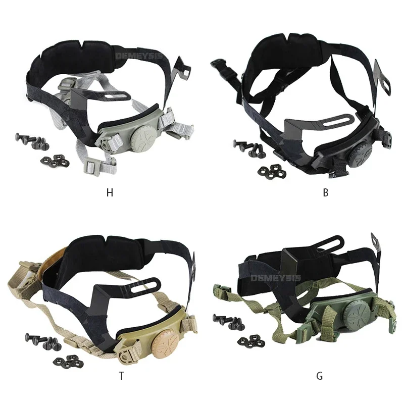 Tactical Fast Helmet Inner Suspension System Outdoor Shooting Hunting Helmets Adjustable Head Locking Strap Accessories