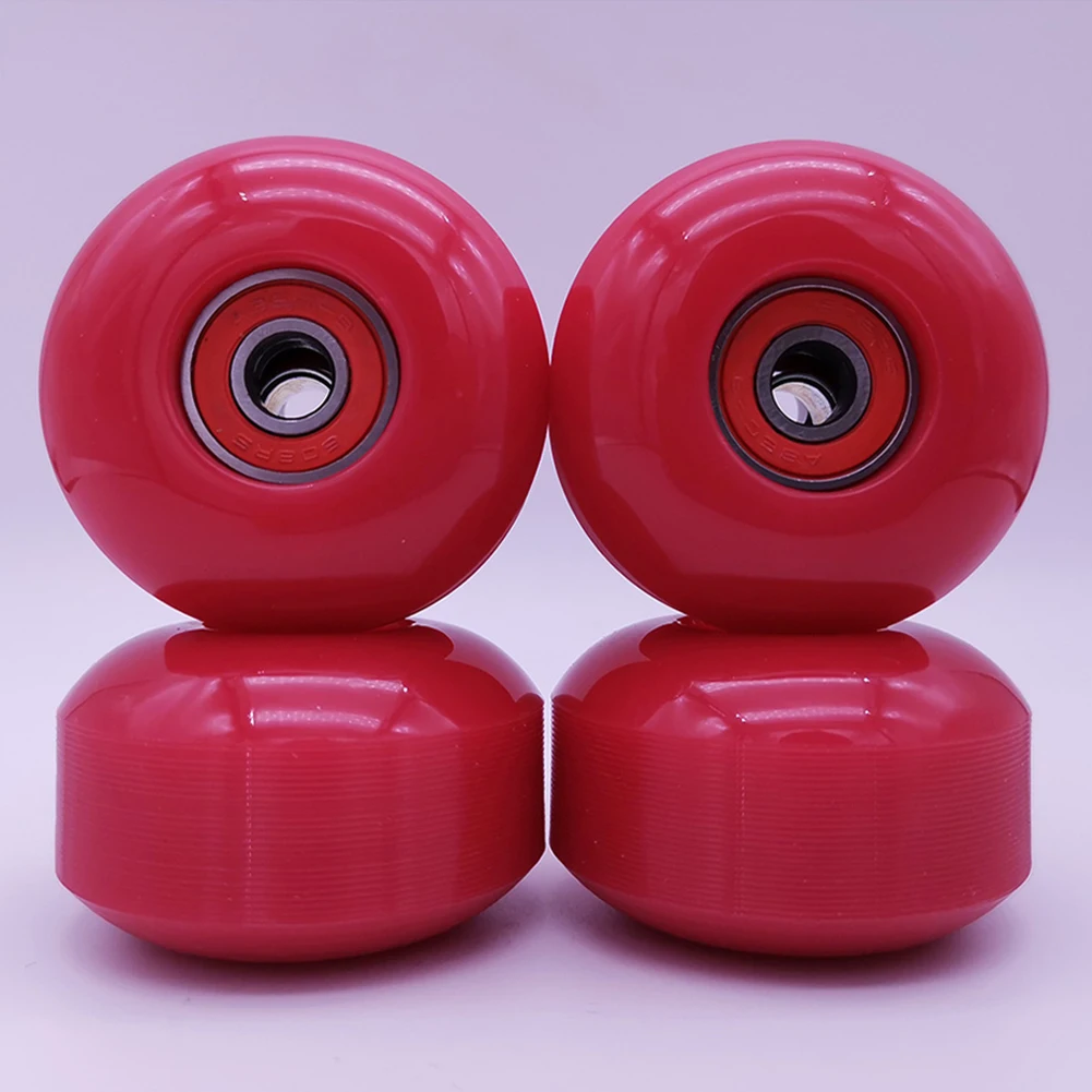 

Soft Longboard Wheels Set 4 pcs 52x32mm 95A with ABEC9 Bearings for Street Skateboarding and Smooth Performance