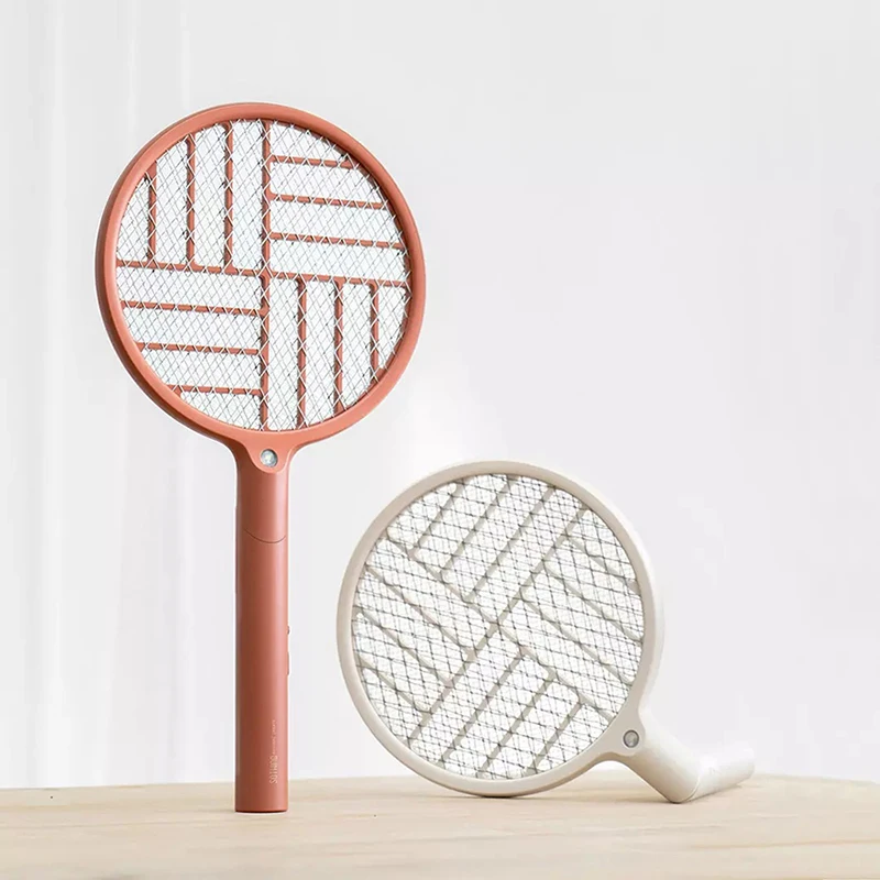 Electric Fly Swatter, Folding Handle, Dual Switch, Powerful Fly Killer Bug Zapper Racket for Indoor and Outdoor Pest Control