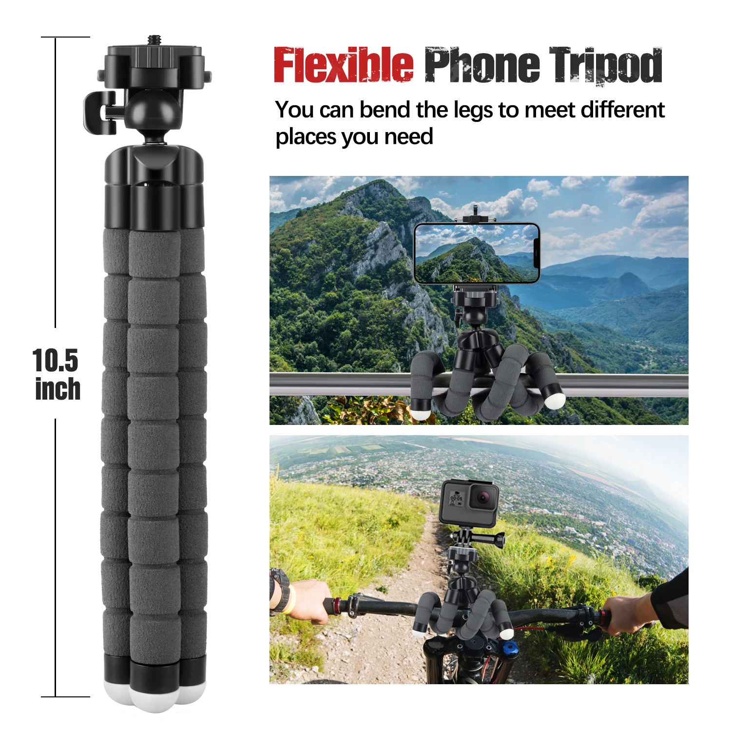 Phone Tripod Portable Flexible Tripod with Remote for Cellphones Camera Webcam Mini Travel Tripod Stand Holder for Video Record