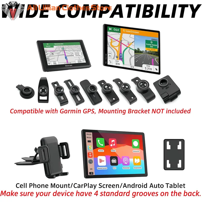 2026 Hot Sale CD Slot Mount for 4 to 11 Inch Carplay Screen 17mm Ball Rotatable Phone Holder for InCar and Entertainment New view 5