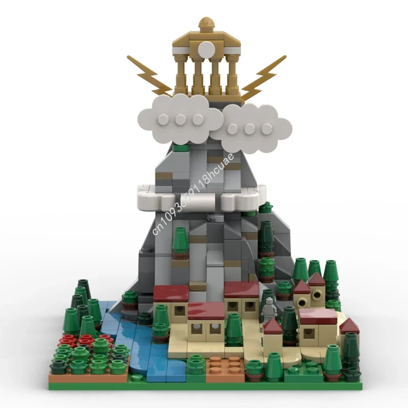 439pcs MOC Mount Olympus and City of Thebes Microscale Architecture Building Blocks Adult collector Christmas toy Gift
