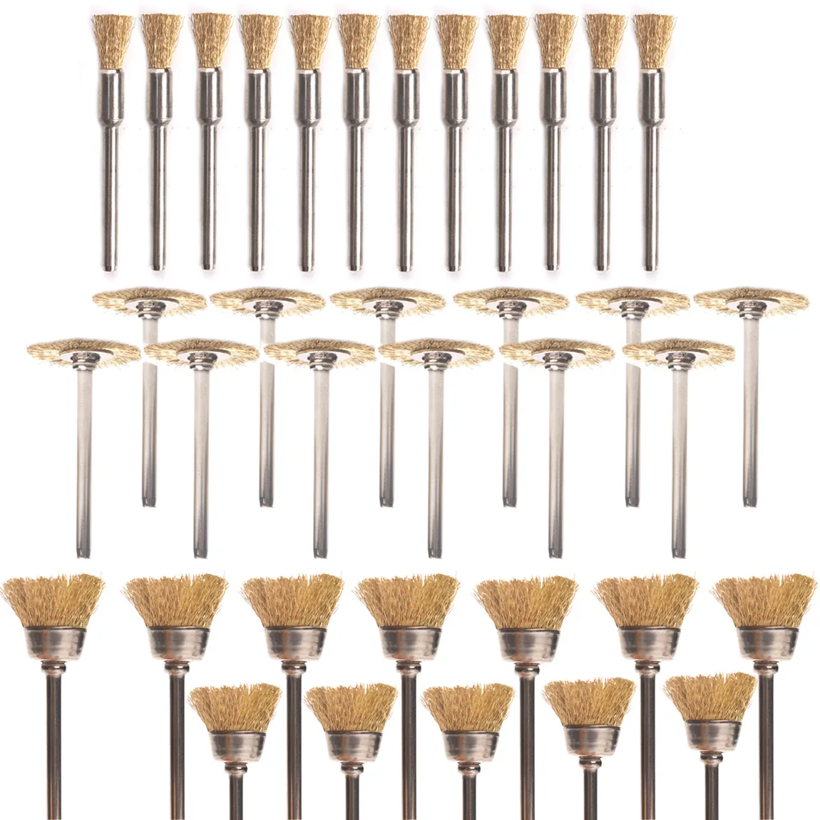 

36/45Pcs Dremel Accessories Wheel Brass Brush Rust Removal Stainle Wire Steel Tool For Working Polishing Rotary Mini Drill