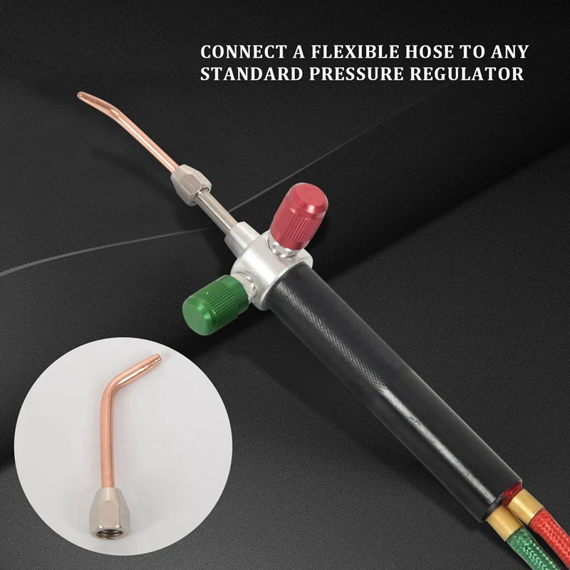 ABGG-Micro-Gas Torch Mini Gas Little Torch Welding Soldering Kit With 5 Tips Welding Soldering Gun Flexible Hosed For Small Inst