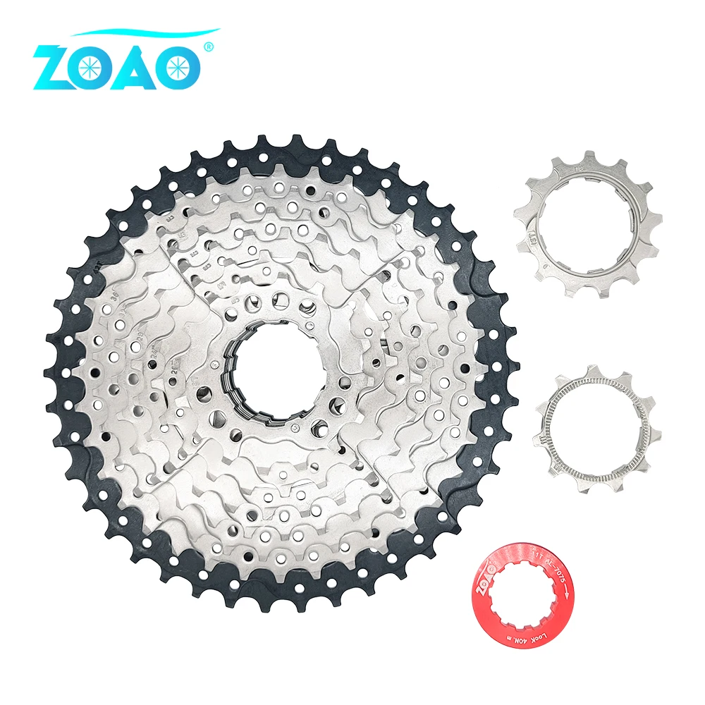 ZOAO-Cassette de 9 velocidades para bicicleta de montaña, 11-42T, 9 s, 27s, rueda libre, piezas de bicicleta 9 S, 42T, Cassette 9V, corriente K7 para M430, M4000