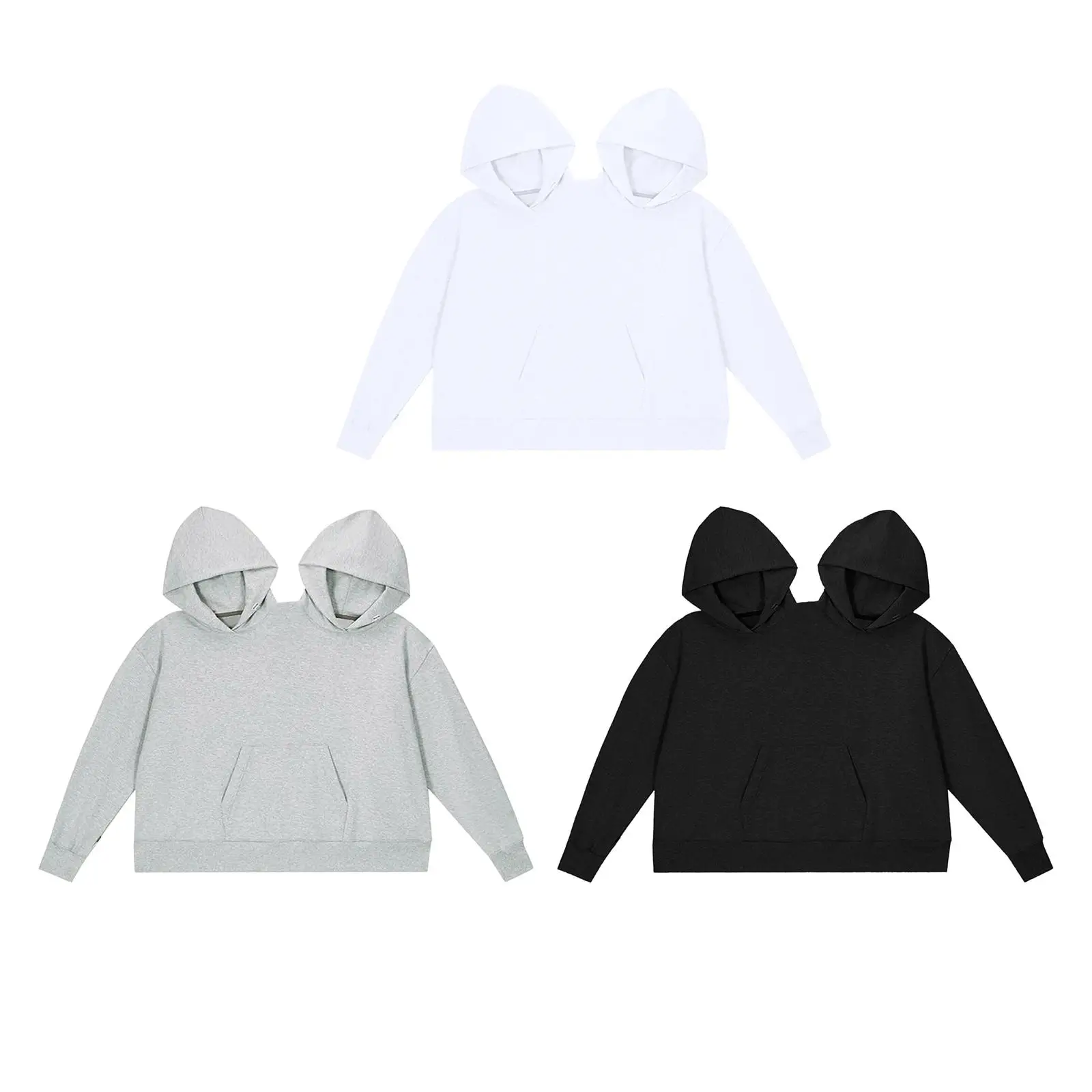 

Модная толстовка для пар на весну-осень, удобная верхняя одежда с карманом, пуловер с длинными рукавами, толстовка для двоих для повседневной носки в помещении