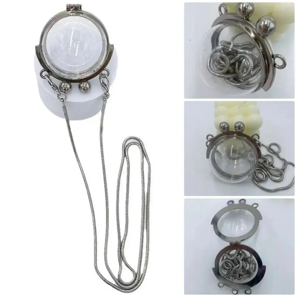 

Jewelry Display Transparent Crystal Ball Bag Mini Storage Case Jewelry Box Keychain Semi-circular Minimalist Travel Bag Pendant