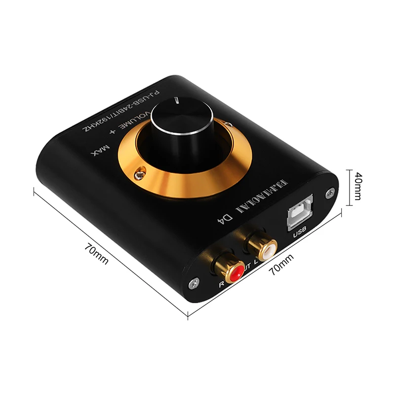 PJ.MIAOLAI D4 External USB Sound Card HiFi Lossless Decoder DAC CM6642 Mini Headphone Amplifier NE5532