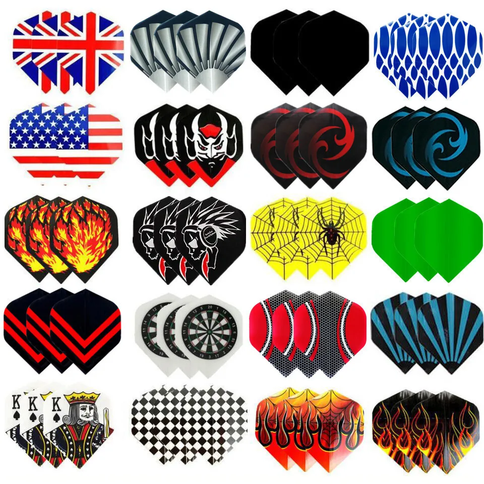 60/48/30PCS Cool Standard Dart Flights Nice Darts Flight Dardos Feather Outdoor Wing Tail Mixed Pattern