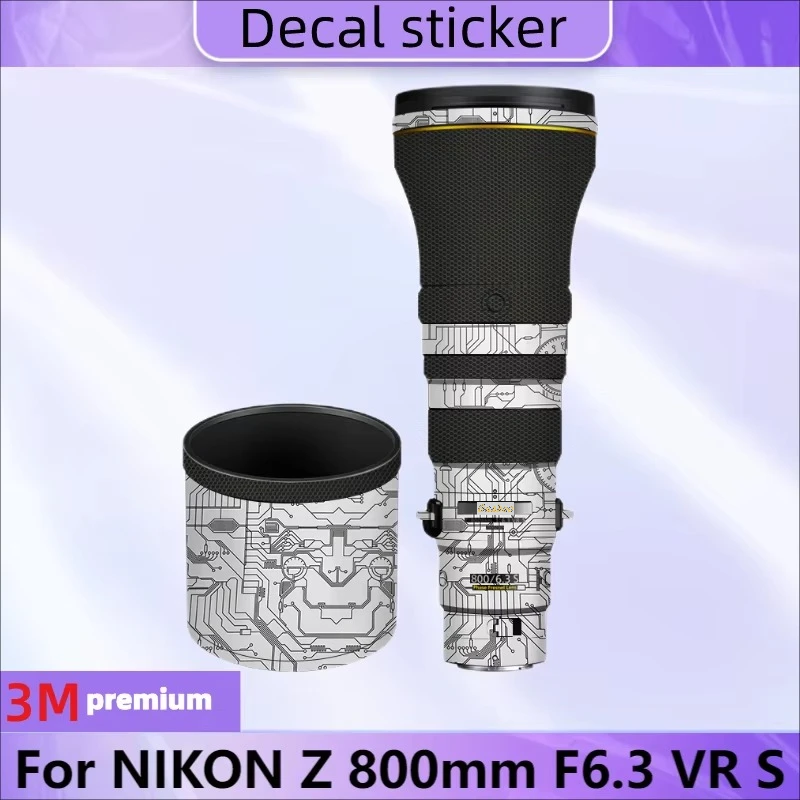 

For NIKON Z 800mm F6.3 VR S Lens Skin Anti-Scratch Protective Film Body Protector Sticker NIKKOR Z800mm Z800 F/6.3 F6.3S