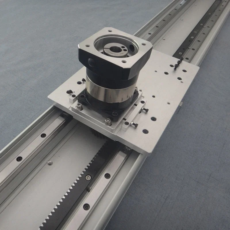 Rack and pinion truss telescopic sliding table module, lifting and lapping large load visual sliding table rack and pinion