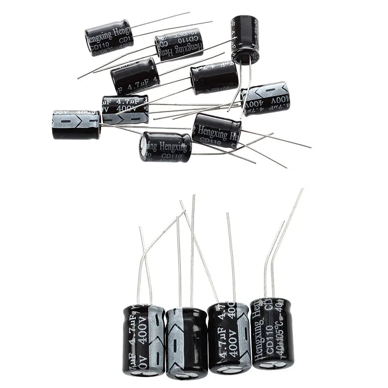 10 X 400V 10UF Low ESR Impedance Electrolytic Capacitor & 10 X 4.7UF 400V 105C Radial Electrolytic Capacitor 8X12M