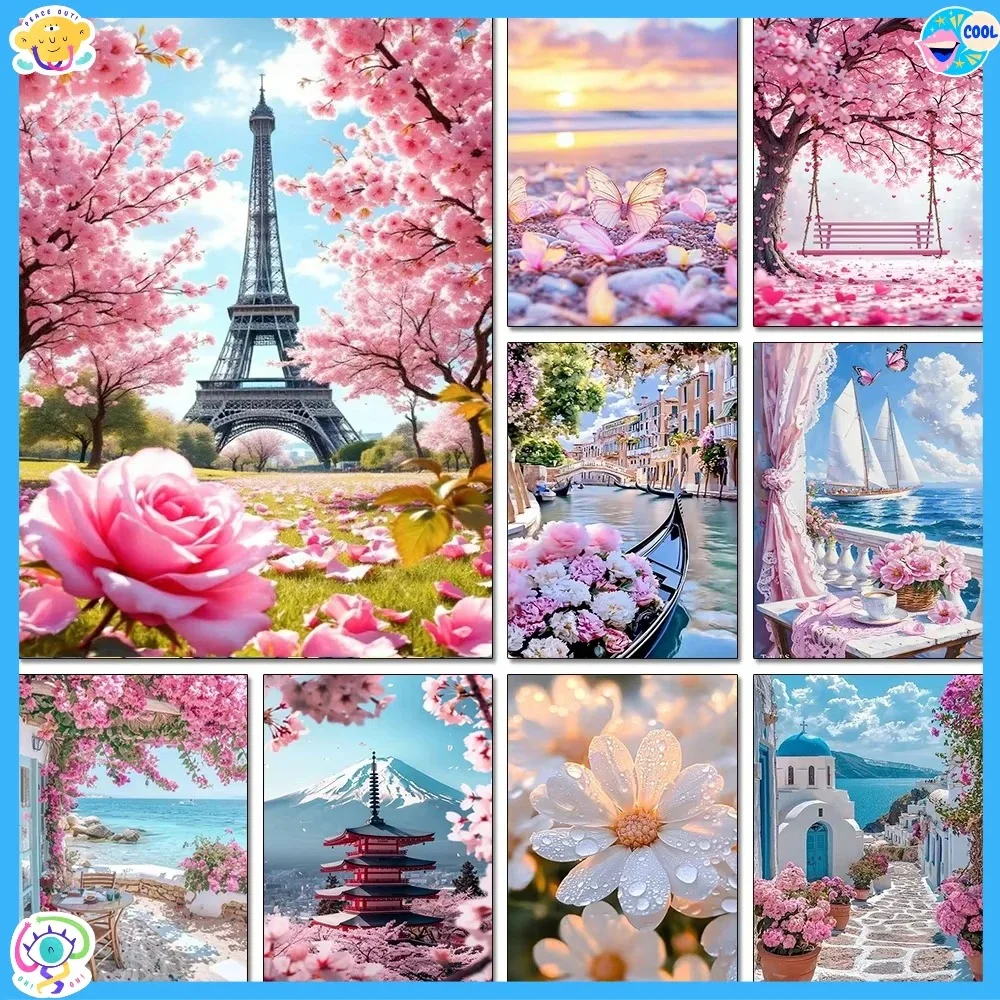 

Набор картинок маслом по номерам «сделай сам», новинка 2026 года, цветы спонки, мира, картины по номерам, домашний декор, праздничные подарки,