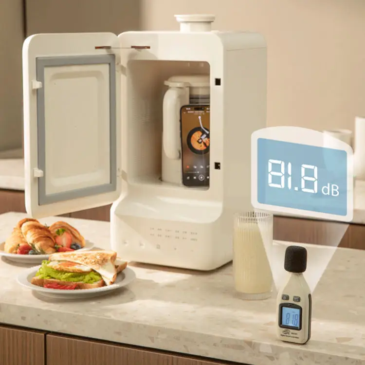 Household quiet low noise shop cooking soy milk new wall breaker food processor heating mixer
