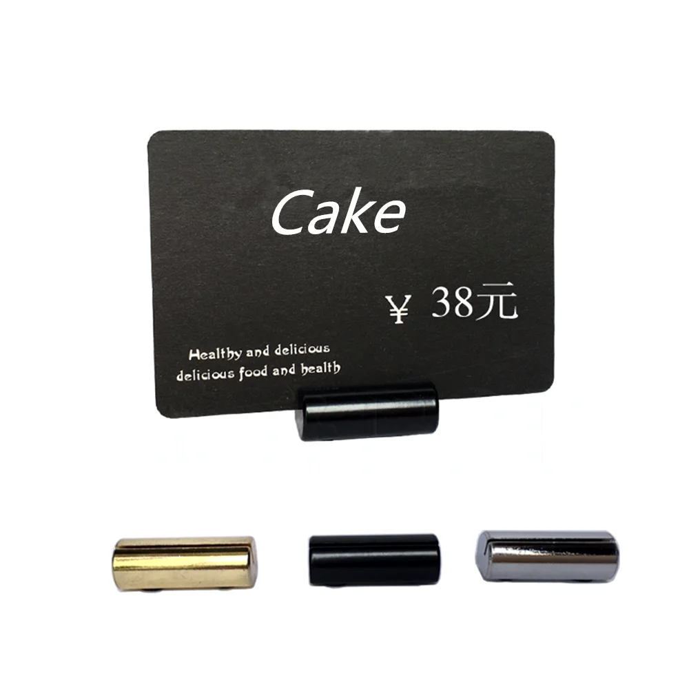 10 unidades de mini clips metálicos de cobre para notas, soportes para letreros, precios, tarjetas de promoción y etiquetas de exhibición