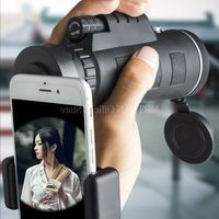 Telescope Monocular 40X60 Zoom Monocular Binoculars Low Night Night Vision with SmartPhone Holder for Camping Equipment