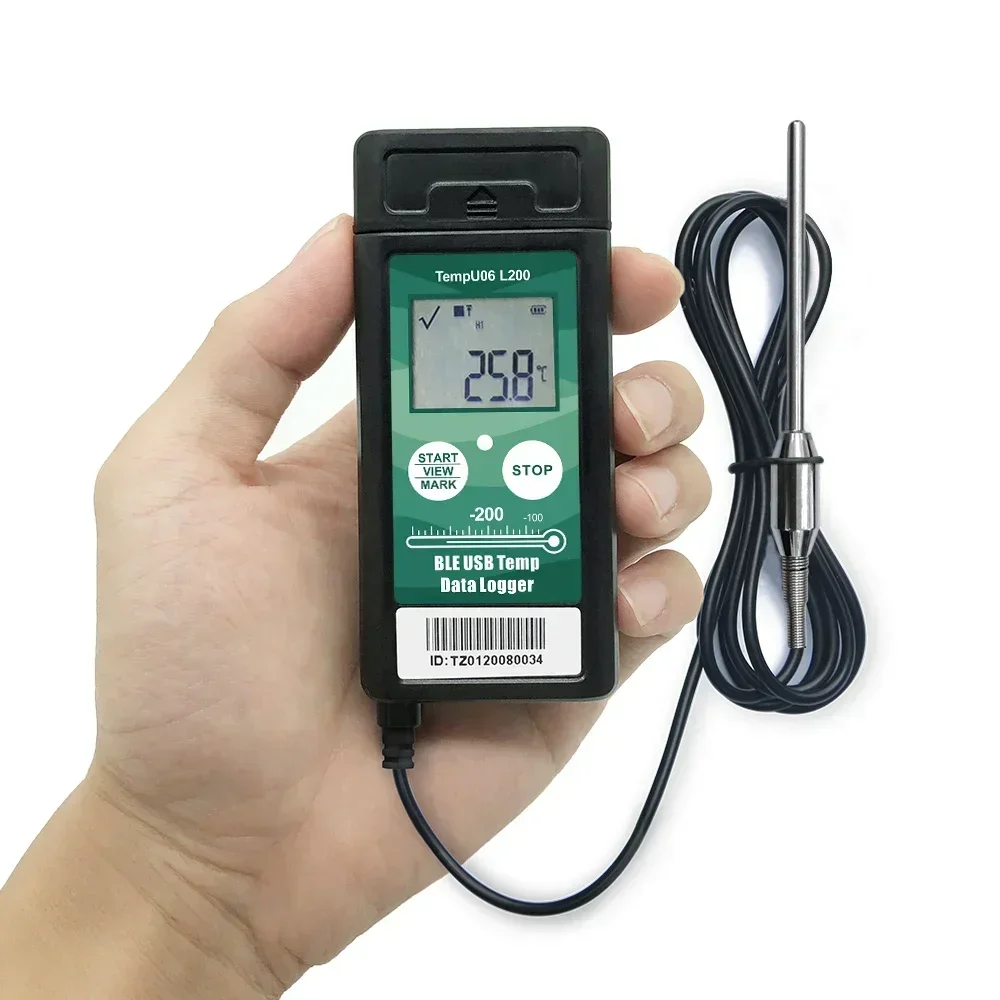 Tzone Latest hot sales TempU06 L200 ultra low temperature logger with external temperature probe