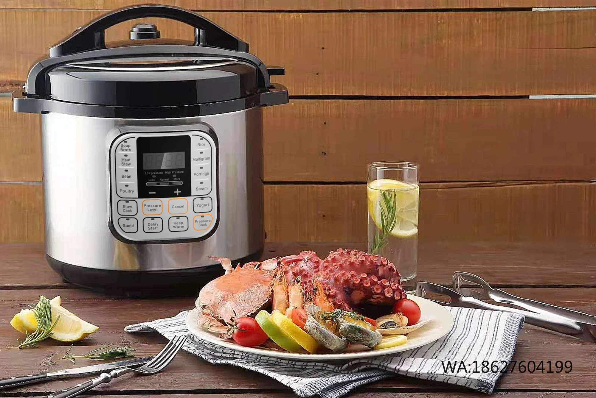 

Многофункциональная электрическая скороварка-мультиварка с LED-дисплеем для дома и улицы, 6 л, из нержавеющей стали, 2025 год, умная, для приготовления риса