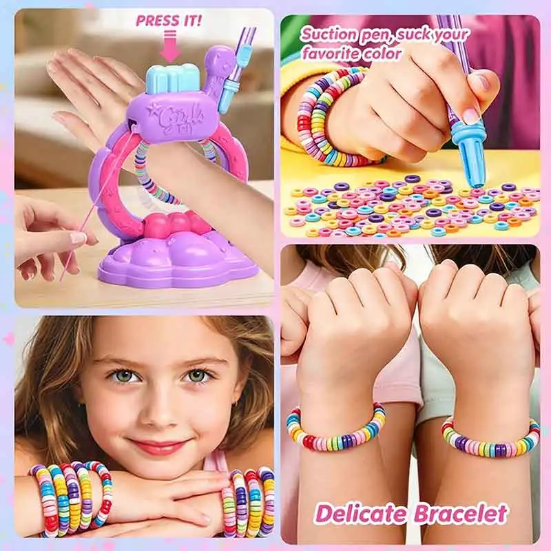 Automatic Bead-Striking Machine DIY Beaded Bracelet Magic Weaving Beading Children's Toy
