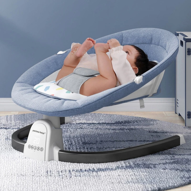 Columpio eléctrico ajustable para bebés, silla de descanso con Bluetooth, Control remoto, balancín, cuna para recién nacidos