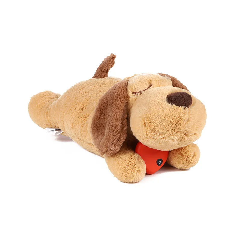 Creative Heartbeat Puppy Toy Plush Pets Cute Soothing Anxiety Durable VocalToys