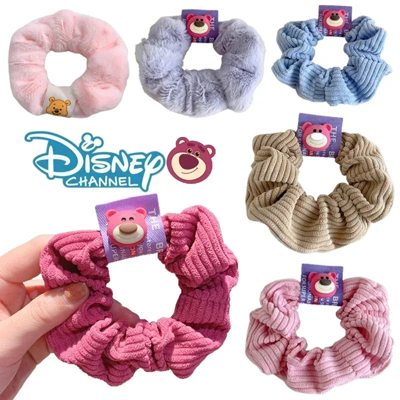 

Disney Lotso Winnie Bear Hair Rope Cartoon Anime Hairband High Elastic Women Ponytail Holder Rubber Band Girl Hair Accessories