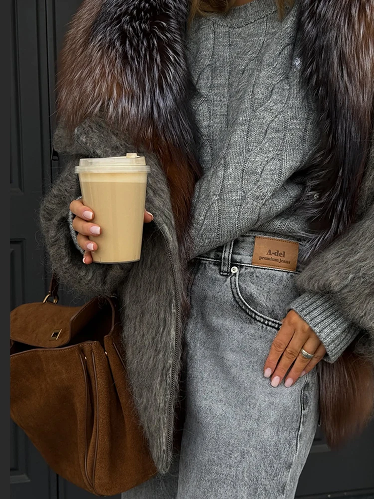 

Женская винтажная хлопковая куртка с воротником из искусственного меха, темно-коричневое теплое пальто оверсайз с длинными рукавами, осень-зима 2022, уличная верхняя одежда