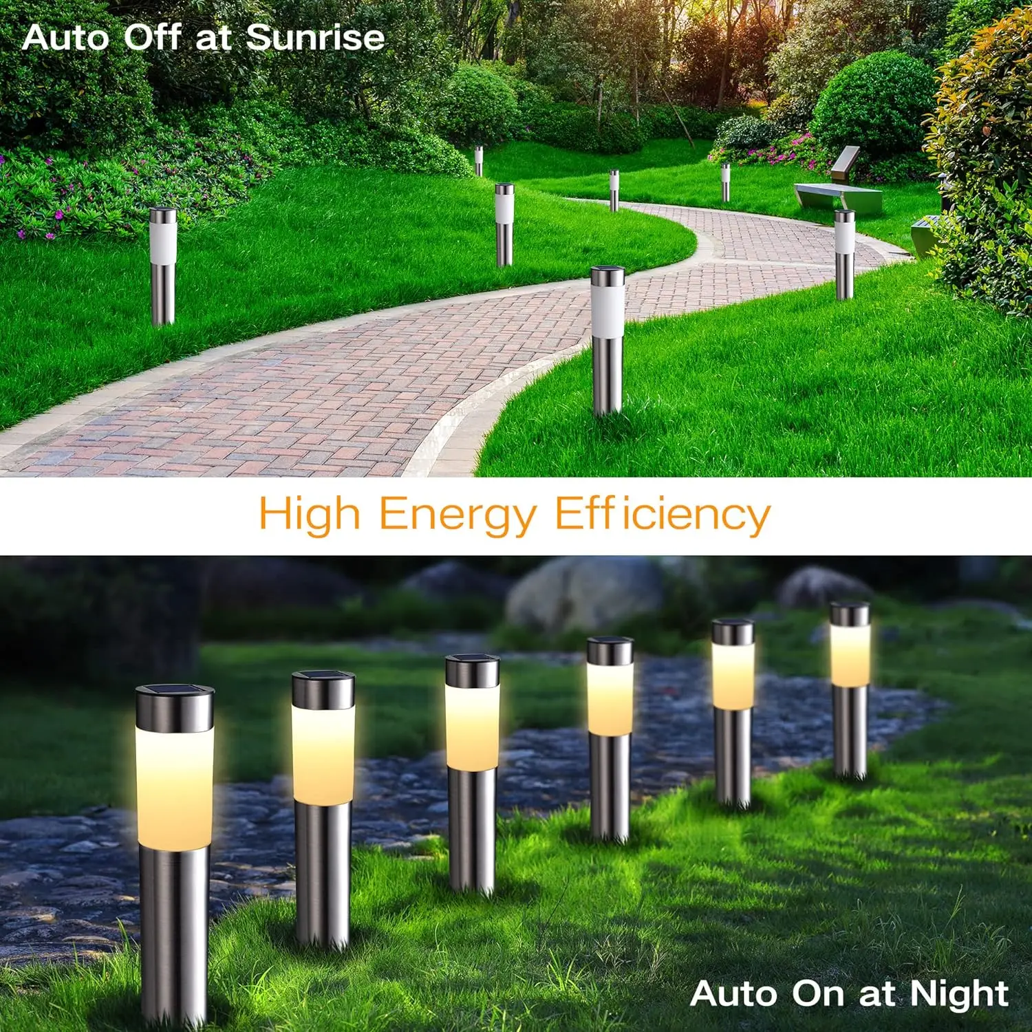 1/2/4/6/8 Pack Solar Garden Pathway Lights illuminazione a LED impermeabile per esterni spina a terra paletto luminoso per Patio giardino prato Yard