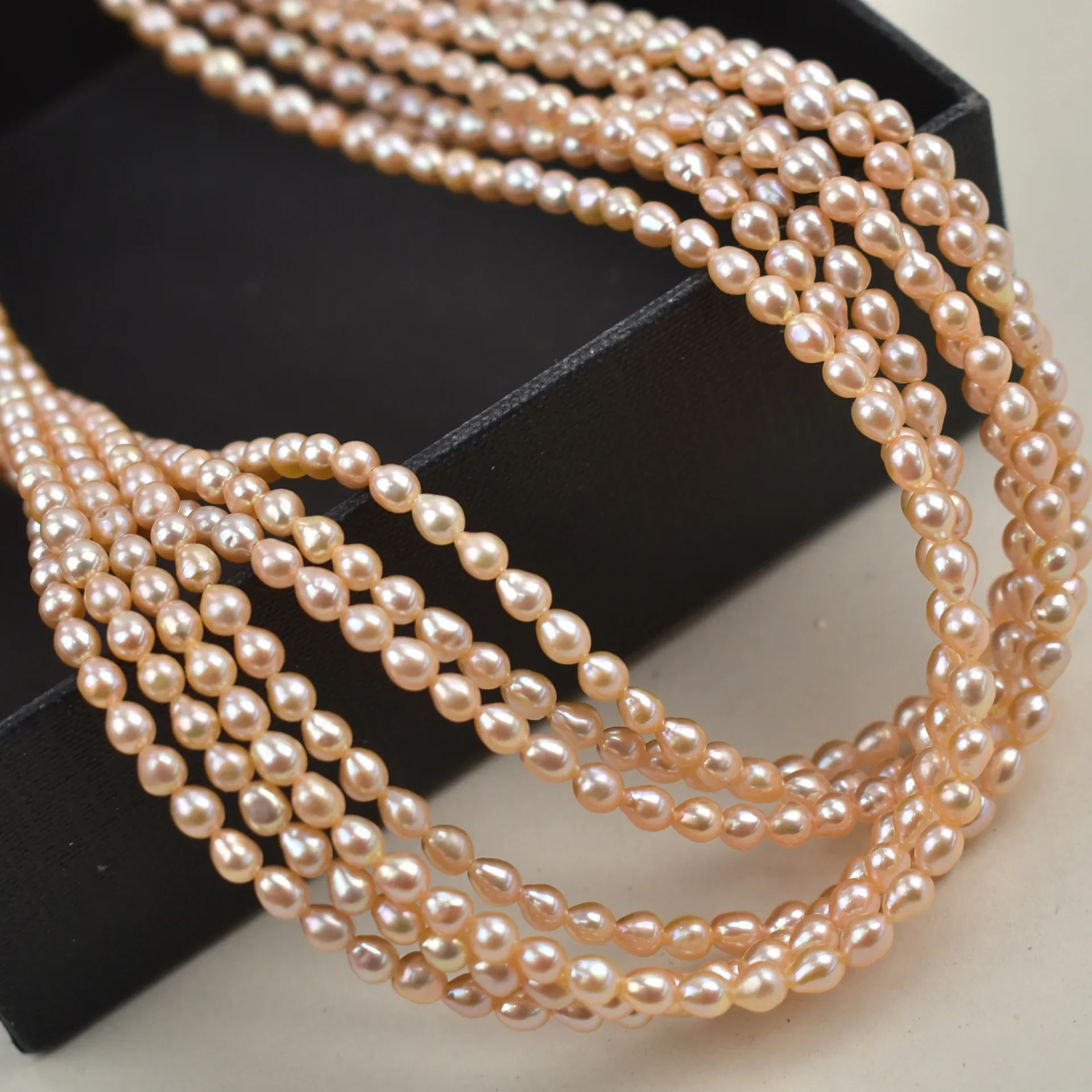 New 4-5mm Tear-Shaped Freshwater Pearl White Loose Beads for Jewelry Baroque Handmade Making DIY Necklace Bracelet Accessory