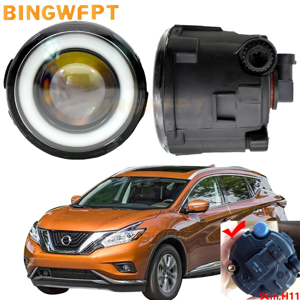 

2x Front Bumper Right+Left LED Angel Eye DRL H11 Daytime Running Light 12V For Nissan Murano Z51 2007-2014 Fog Light Assembly