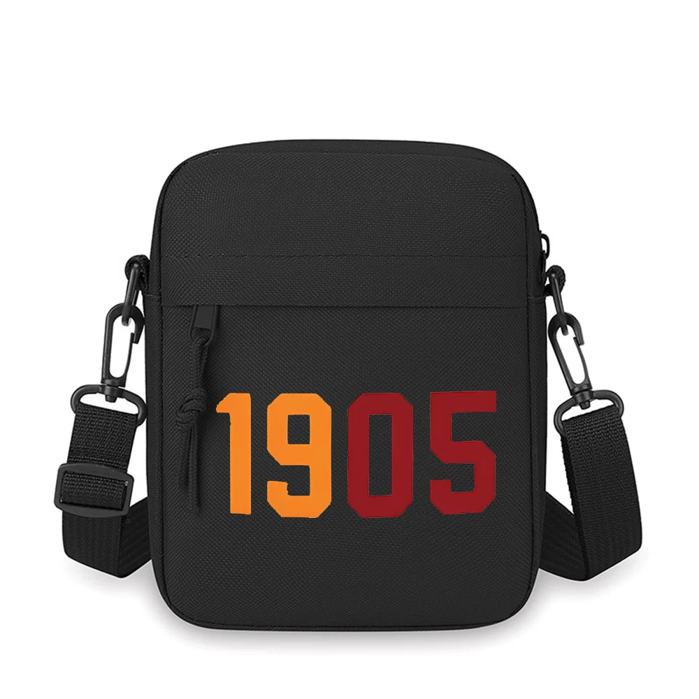 Bold orange numbers dark background date sports Men Crossbody Bag Single Shoulder Women Cartoon Anime Film Printing Design Unise
