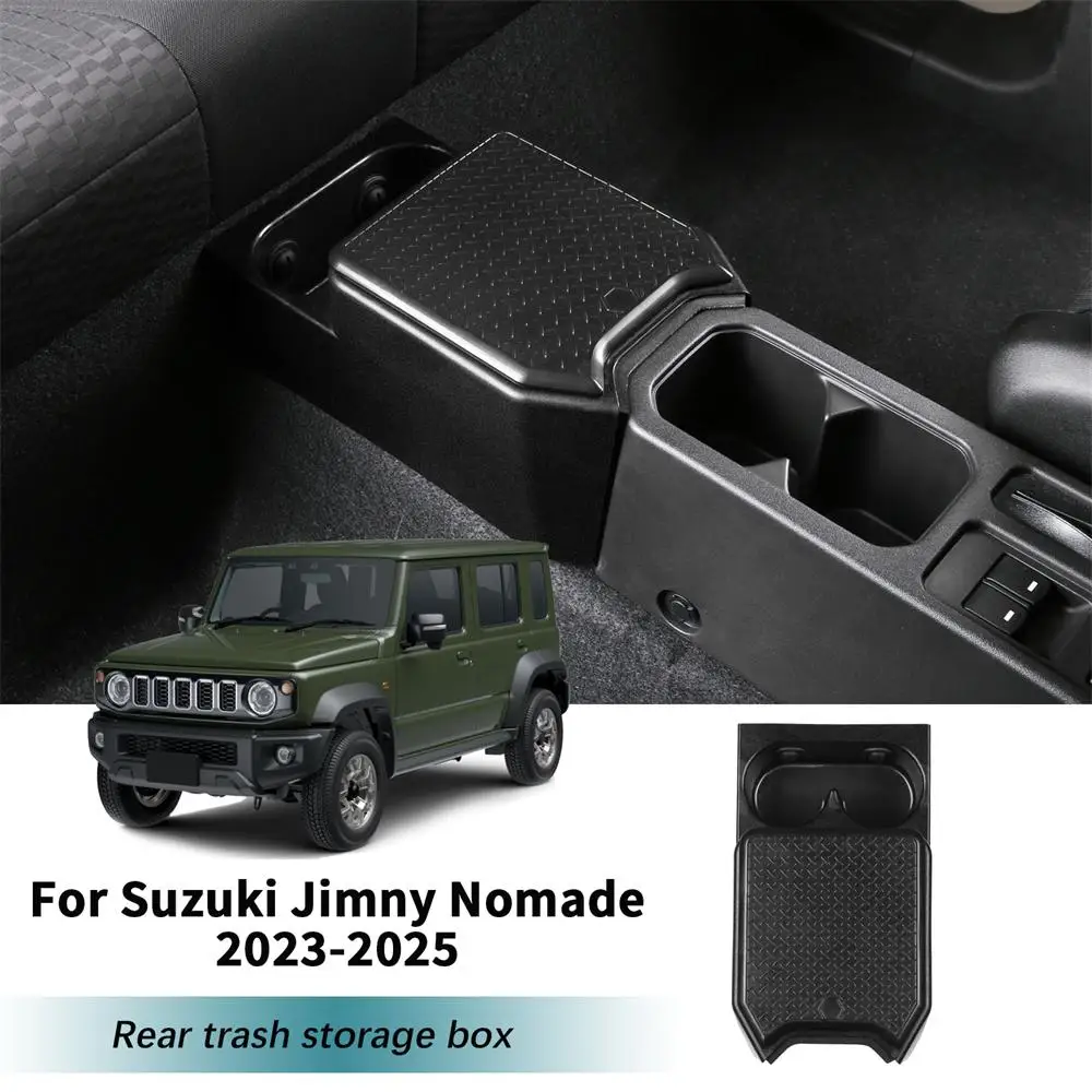 

For Suzuki Jimny Nomade 2023-2025 Rear Trash Storage Box, ABS Anti-Scratch Washable Organizer Interior Decor Auto Accessories