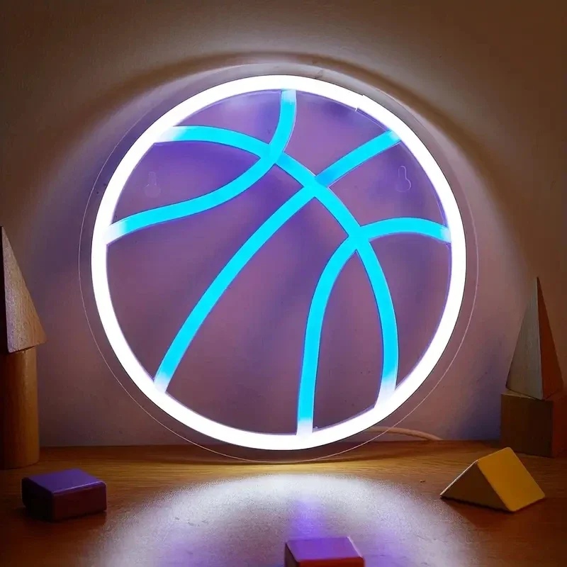 

Basketball Neon Sign for Kids Room Decor, LED Night Light for Bedroom Party Hanging Decor Birthday Gift for Teen Girl Boy