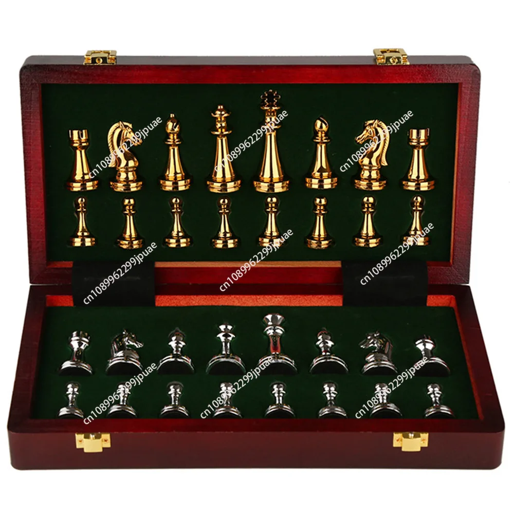 30Cm chess chess game table toys children's puzzle gift box packaging metal chess pieces