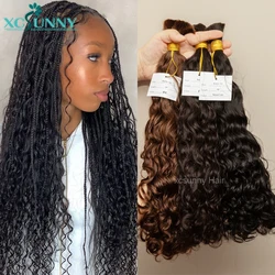 Bulk Hair Human Hair Braiding Curly Double Drawn Full End 3pcs/5pcs Bulk Human Hair For Braids Wholesale Burmese Hair Extensions