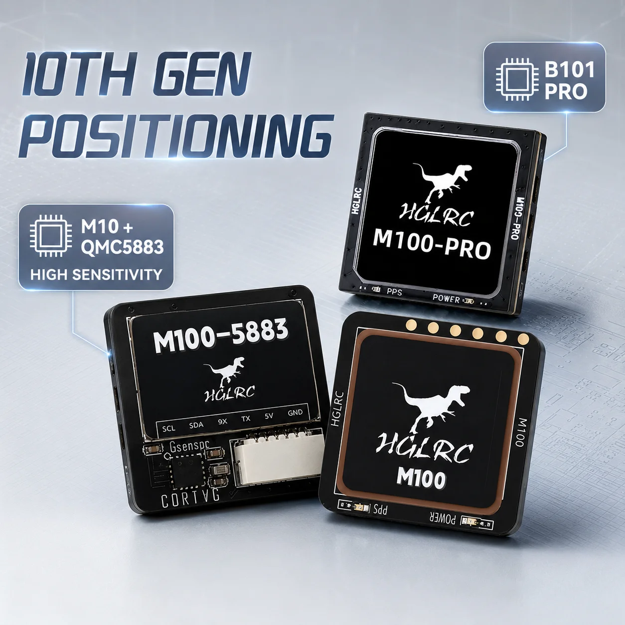 Drone Compass - HGLRC M100 PRO M100-5883 Drone GPS