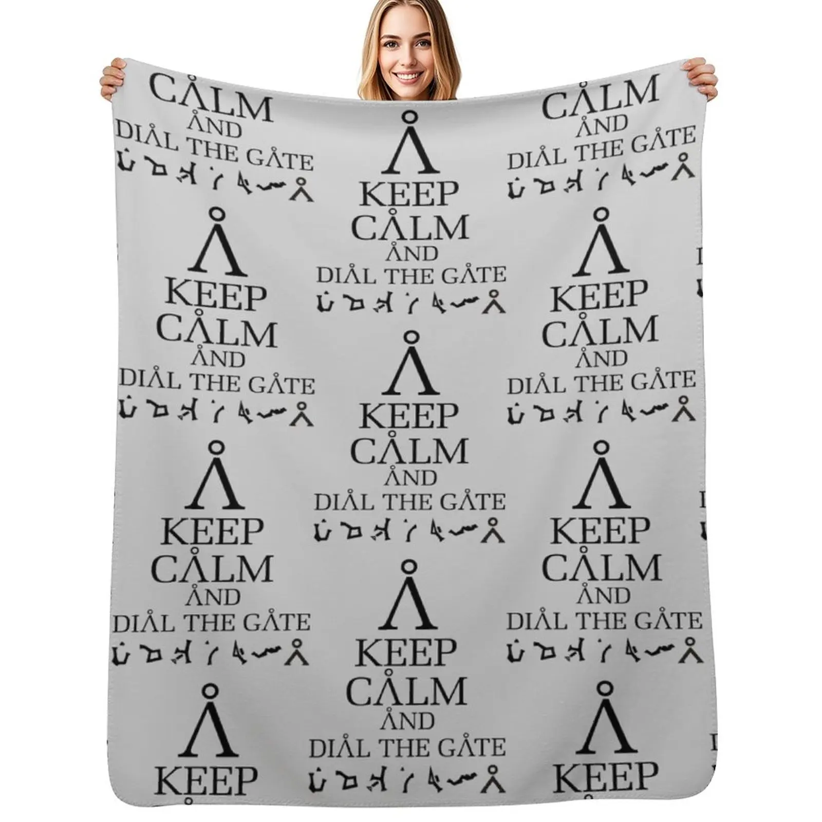 

Stargate SG1 - Keep Calm and Dial The Gate Throw Blanket For Baby Cute Plaid Loose Blanket