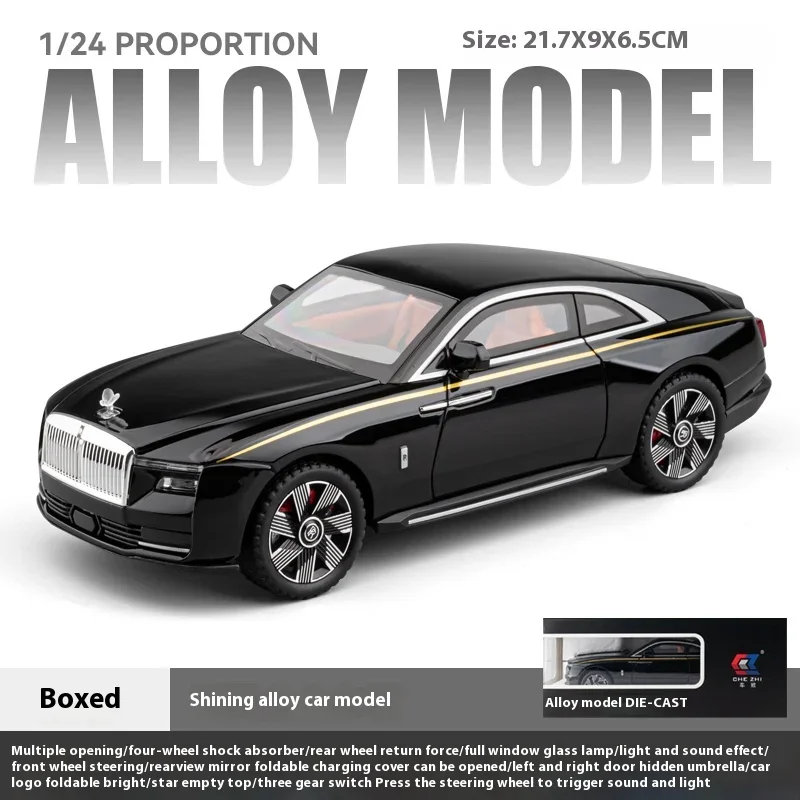 1:24 Rolls Royce Spectre Coupe Sport Car Alloy Diecast Car Model Collection Of Hobbies And High Simulation Quality Decoration