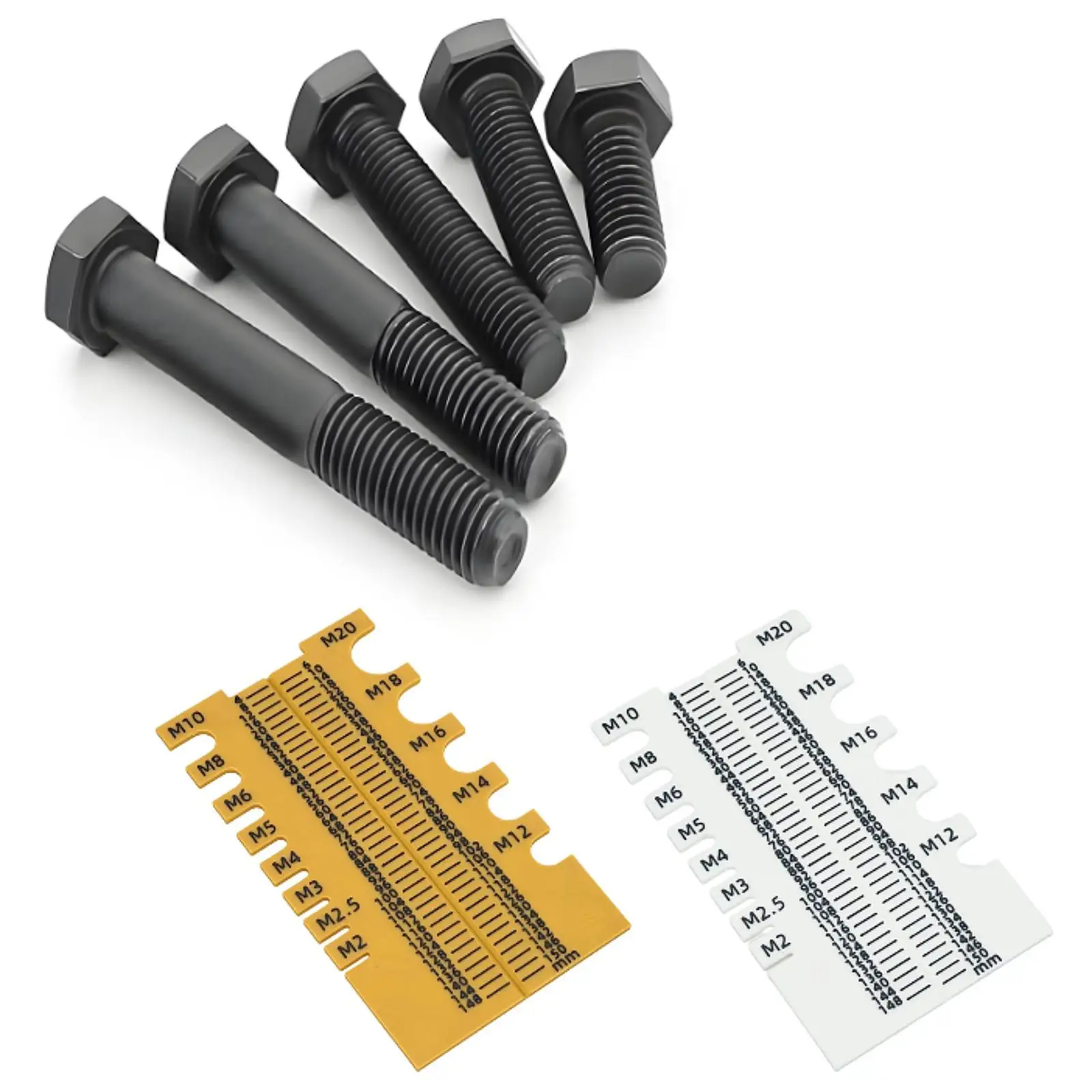 

Screw Measurement Ruler Screw Sizing Tool Screw Gauge Metric Bolt Size Sorter Portable Bolt Nut Thread Sorting Gauge Sorter Tool