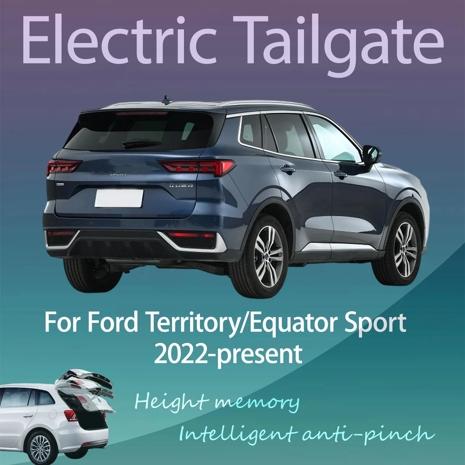 For Ford Territory/Equator Sport 2022-present Electric Tailgate with Sensor Trunk Anti-pinch Memory Height Intelligent Operation