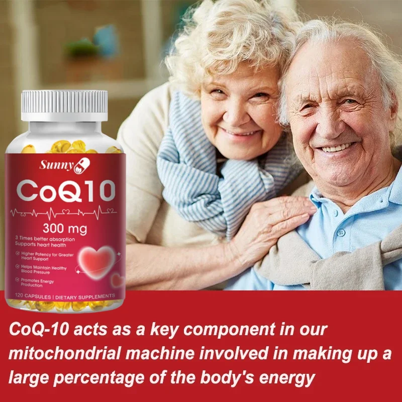 High Absorption 300 mg Coenzyme Q10 Softgels - Helps with heart and overall health